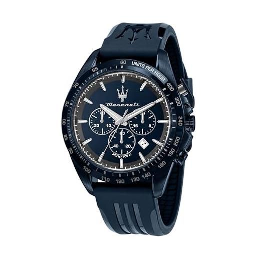 Maserati orologio uomo, cronografo, analogico, collezione blue edition - r8871612042