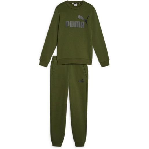 PUMA ess+ no. 1 logo sweat suit fl b jr. - green [27023]