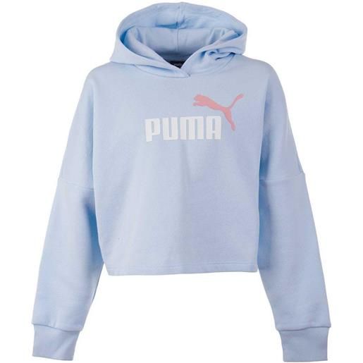 PUMA ess+ logo cropped hoodie g jr. - blue [29133]