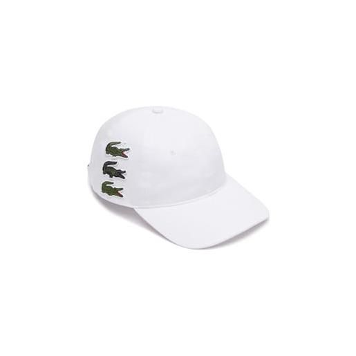 Lacoste rk3523 cappellino, bianco, taglia unica unisex-adulto