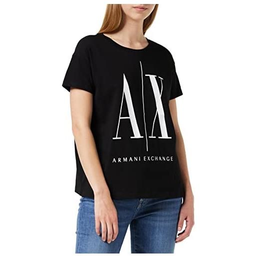 Armani Exchange icontee logo t-shirt, donna, nero, s