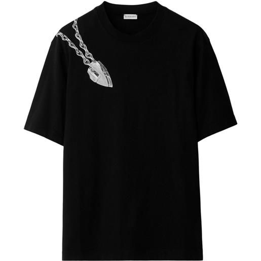 Burberry t-shirt shield - nero