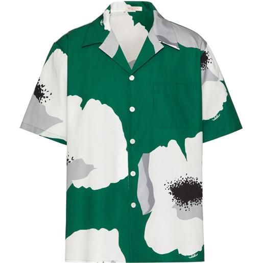 Valentino Garavani camicia con stampa flower portrait - verde