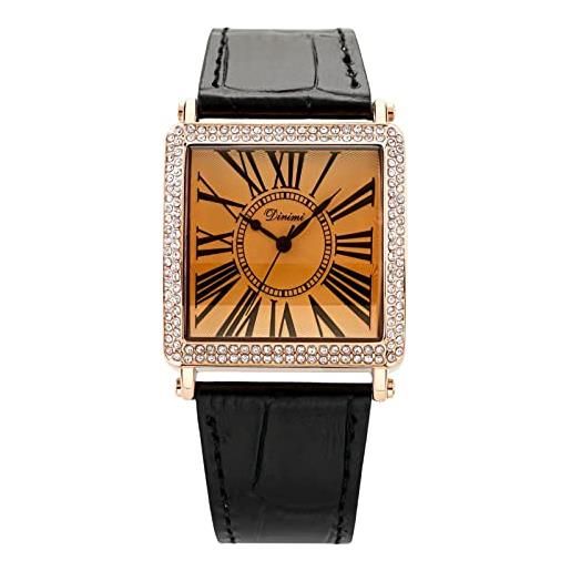 RORIOS moda orologi da donna orologio analogico quarzo con cinturino in pelle quadrati orologi da polso