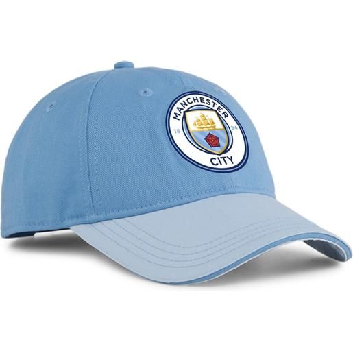 Manchester city puma cappello berretto unisex azzurro baseball fan cotone 025026-02