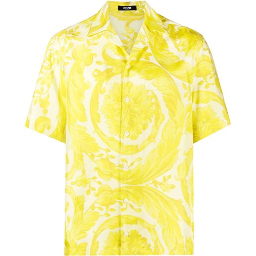 Versace camicia a maniche corte - giallo