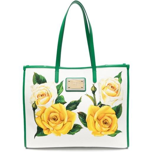 Dolce & Gabbana borsa tote con stampa - bianco