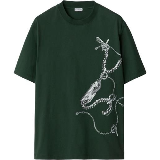 Burberry t-shirt knight hardware - verde