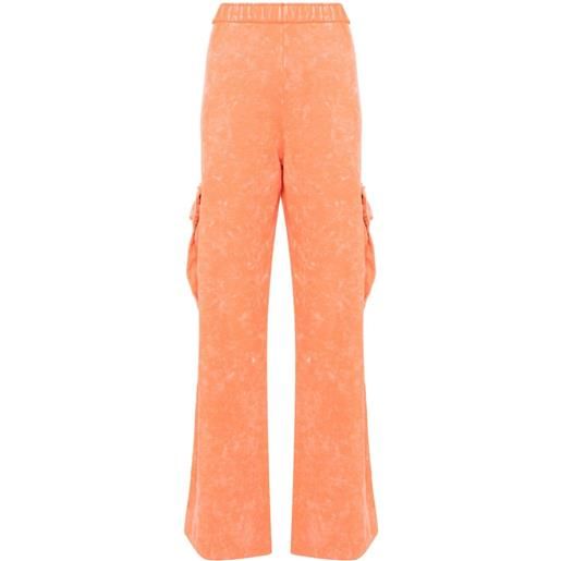 Stine Goya pantaloni con effetto schiarito - arancione