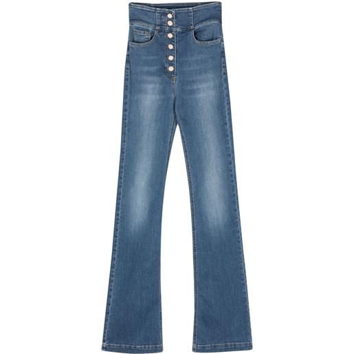 Elisabetta Franchi jeans svasati a vita alta - blu
