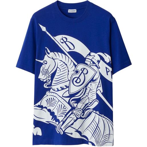 Burberry t-shirt con stampa ekd - blu