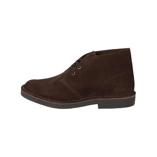 Clarks desert boot evo suede stivali in marrone scuro misura standard taglia 8½, marrone, 42.5 eu