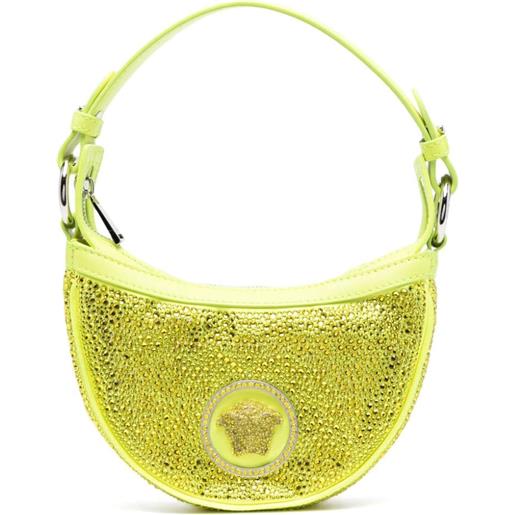 Versace borsa a spalla repeat con decorazione - giallo
