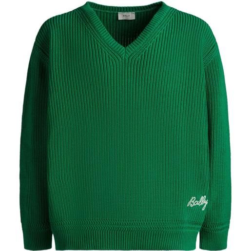 Bally maglione con ricamo - verde