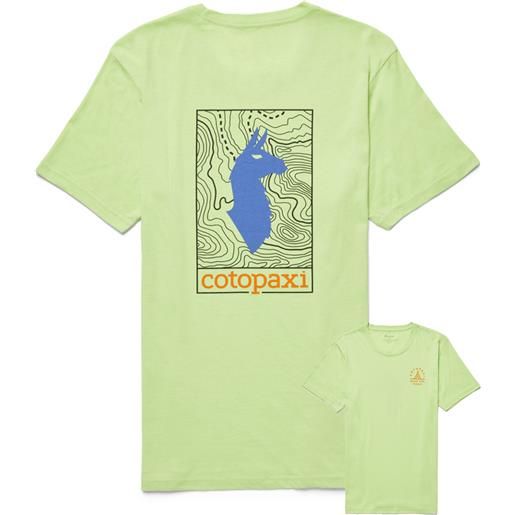 Cotopaxi - t-shirt a maniche corte - llama map organic t-shirt lime per uomo in cotone - taglia s, m, l, xl - verde