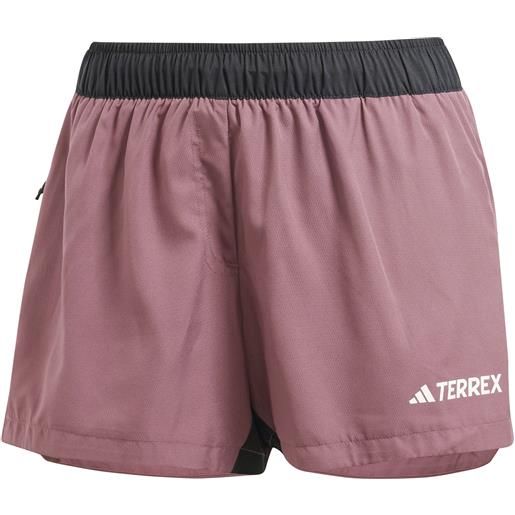 Adidas - shorts da trail/running - multi trail short w quicri per donne - taglia xs, s, m, l - rosa