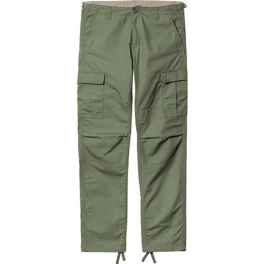 Carhartt - pantaloni cargo - aviation pant dollar green per uomo in cotone - taglia 32,34 - verde