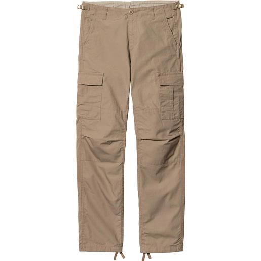 Carhartt - pantaloni cargo - aviation pant leather per uomo in cotone - taglia 32,34 - marrone