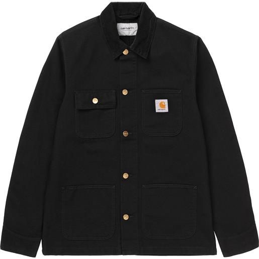 Carhartt - giacca in cotone - michigan coat black / black per uomo in cotone - taglia s, m, l, xl - nero