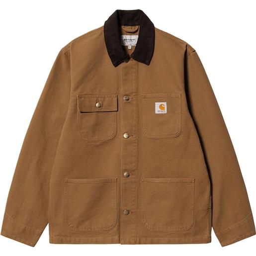 Carhartt - giacca in cotone - michigan coat hamilton brown / tobacco per uomo in cotone - taglia s, m, l, xl - marrone