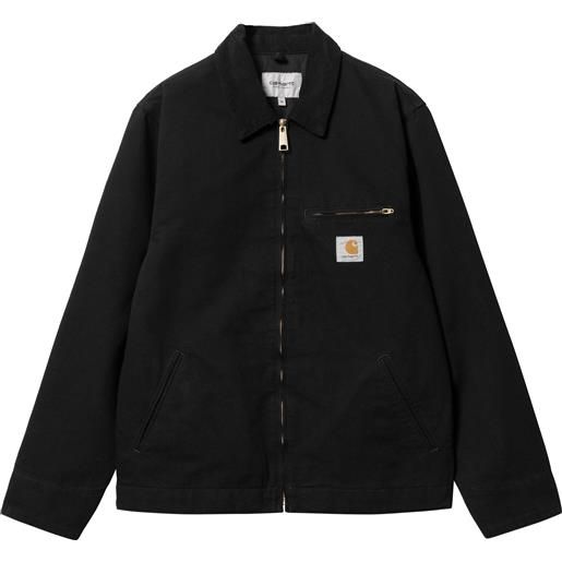 Carhartt - giacca da mezza stagione - detroit jacket black / black per uomo in nylon - taglia s, m, l - nero