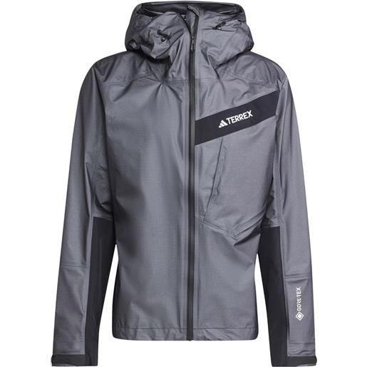 Adidas - giacca versatile in gore-tex - techrock gore active jacket carbon per uomo - taglia s, m, l, xl - grigio