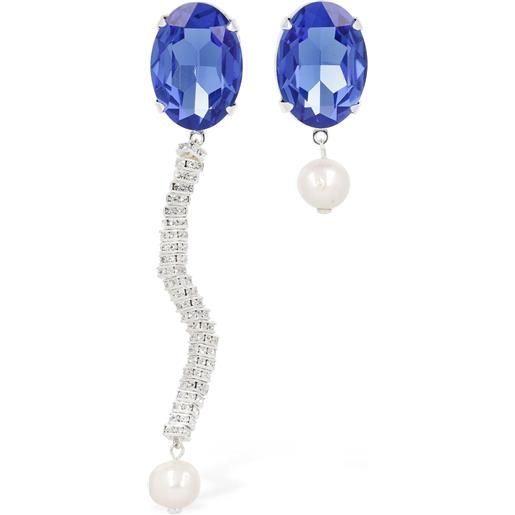 MAGDA BUTRYM orecchini asimmetrici con perle e cristalli