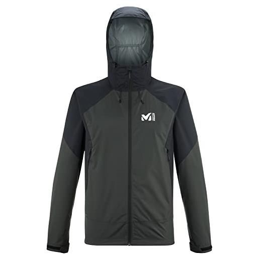 Millet - fitz roy iii jkt m - giacca hardshell uomo - membrana dryedge impermeabile e traspirante - avvicinamento, hiking, trekking, lifestyle - grigio/nero