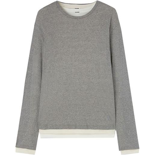 Jil Sander t-shirt a maniche lunghe - grigio