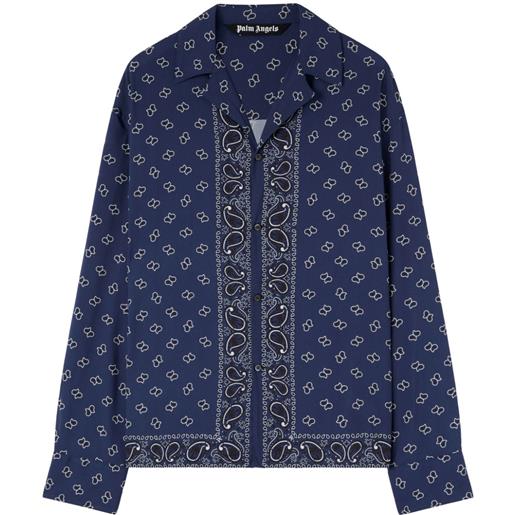 Palm Angels camicia con stampa paisley - blu