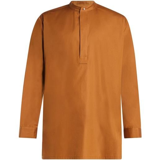 Qasimi camicia con borchie - marrone