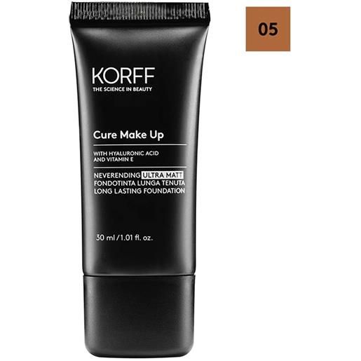 Korff Make Up korff cure make up - neverending ultra matt fondotinta lunga tenuta n. 05, 30ml