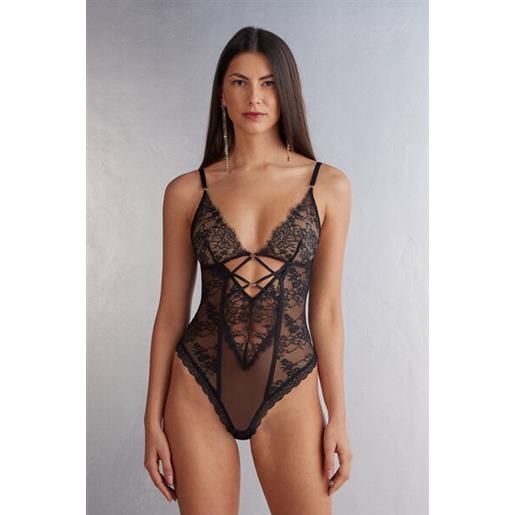 Intimissimi body in pizzo intricate surface nero