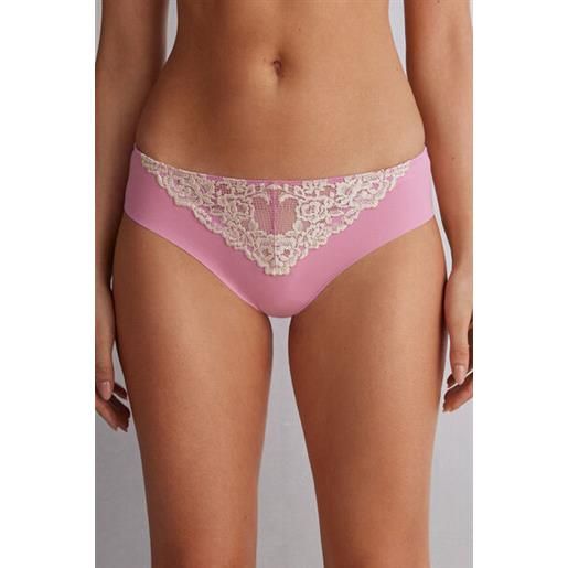 Intimissimi slip in cotone senza cuciture pretty flowers rosa