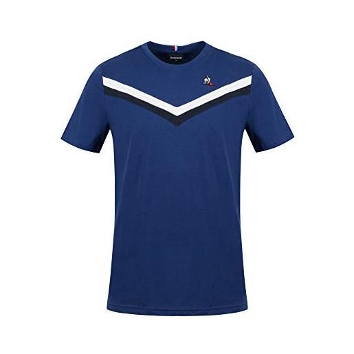 Le Coq Sportif tri tee ss n°6 m, maglietta a maniche corte uomo, blu (working blue), xs