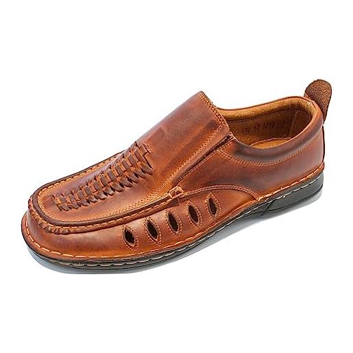 Kristian Shoes 012 - scarpe estive da uomo - in pelle - marrone 45