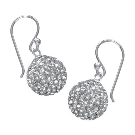 Vinani orecchini pendenti - boccia palla - zirconia - argento sterling 925 - ozk