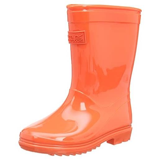 Regatta wenlock junior, rain boot, fiery coral, 31 eu