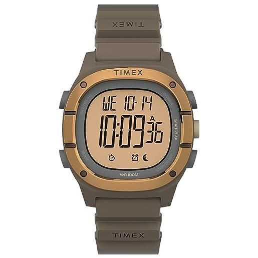 Timex orologio digitale al quarzo unisex-adulto con cinturino in silicone tw5m35400