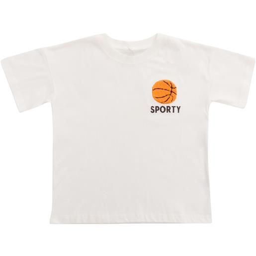 MINI RODINI t-shirt bianca basketball