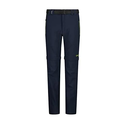CMP pantaloni zip off elasticizzati da bambini, b. Blue-limegreen, 176