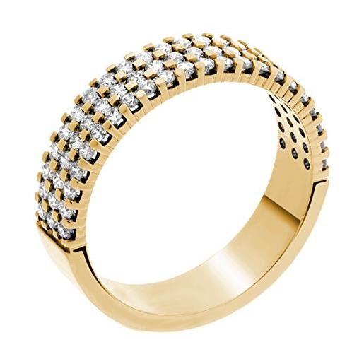 Orphelia rd-3021/1/53 - anello da donna in oro bianco 750 rodiato con diamante (0,75 ct) trasparente taglio brillante misura 53 (16,9) e oro giallo, 53 (16.9), colore: giallo oro. , cod. Rd-3021/53