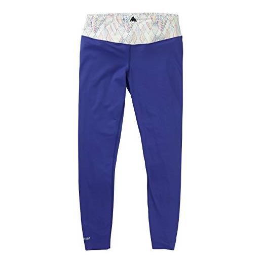 Burton midweight, pantalone termico donna, royal blue/diamond dot, xs