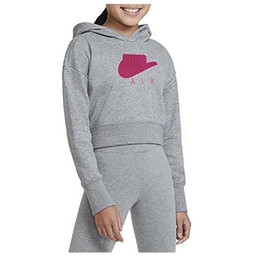 Nike felpa con cappuccio nike da1173091 bambina grigia grigio m