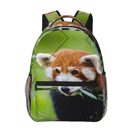 SJOAOAA panda rosso sul ramo di albero stampa zaino borsa zaino grande capacità tracolla regolabile daypack per viaggi all'aperto lavoro, come nella foto, taglia unica