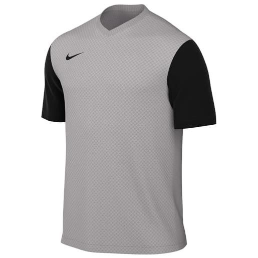Nike m nk df tiempo prem ii jsy ss maglia lunga, grey/black, l uomo