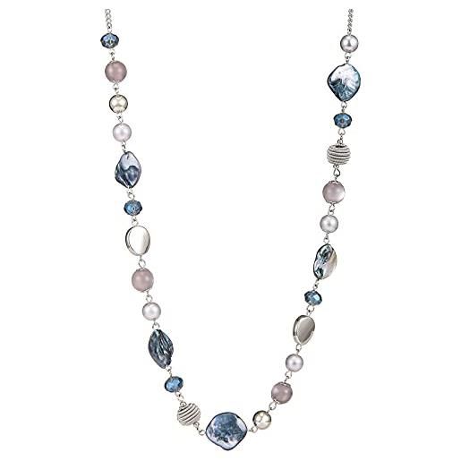 FULU AUTUMN collana lunga di perle di pietra per donna collana catena in argento con cristalli di conchiglia, gioielli di moda, regalo di natale per la mamma, perla cristallo, perline