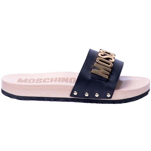 Moschino sandali con lettere metaliche