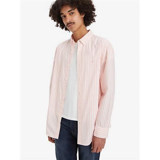 Levi's camicia authentic button down rosa / dean stripe pink icing