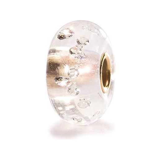 Trollbeads diamond bead glass zirconia gold tglbe-00071
